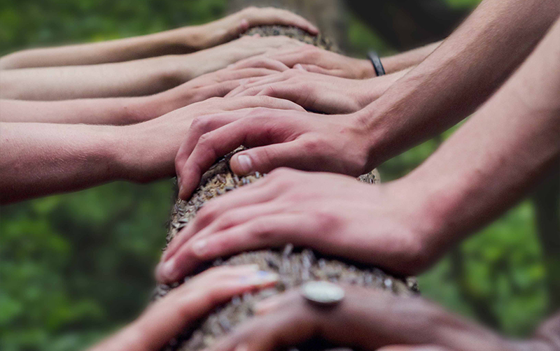 Hands together